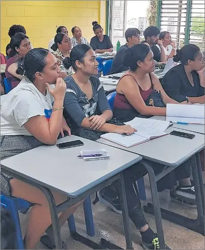  ?? Picture: SUPPLIED ?? A science tutorial at USP.