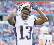  ?? Ron Schwane / Associated Press ?? New England Patriots wide receiver Phillip Dorsett warms up before a game against the Buffalo Bills.