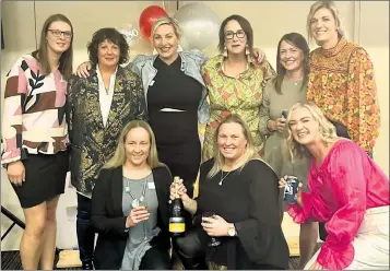  ?? ?? REUNION: Ararat netball 2000-2009 ‘legends’, back from left, Kira Payne, Donna Spalding, Rebecca Day-skrabl, Tahnee Walker, Kate Bligh and Megan Shea; and front, Olivia West, Terri-anne Lewis and Breeanne Fratin at the 50-years celebratio­n.