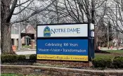  ?? JEFF PIORKOWSKI / CLEVELAND.COM ?? Notre Dame College, in a release, stated that the school’s debt totals $25 million, greater than the $14 million previously reported. The amount of debt, the release states, makes it not possible to keep open the school, which is scheduled to close at the end of the current spring semester.