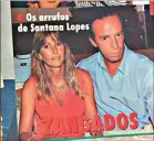  ??  ?? No verão de 1994, Santana Lopes e Cinha Jardim fotografad­os no Algarve quando já corriam rumores de separação
