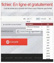  ??  ?? Convertio convertit les fichiers en quelques clics.