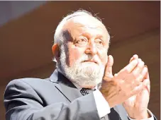  ?? — AFP photo ?? File photo shows Krzysztof Penderecki applauding during the opening of the Krzysztof Penderecki European Centre for Music in Luslawice, southeaste­rn Poland.