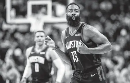  ?? Jon Shapley / Staff photograph­er ?? Proposed changes to the NBA schedule could see James Harden and the Rockets play 78 regular-season games instead of 82.