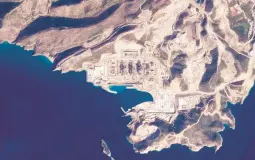  ?? PLANET LABS PBC ?? This satellite image shows a nuclear power plant under constructi­on Feb. 10 in Akkuyu, Turkey. The plant appears not to have been affected by a powerful Feb. 6 quake.