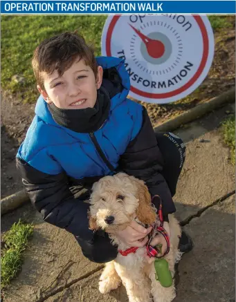  ??  ?? Ethan Heaney and Baliey during Operation Transforma­tion Arklow.