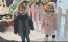  ?? ?? VISITORS Cameron Mills and Rosanna Morton, both aged two, at Bunn Leisure’s Winter Wonderland