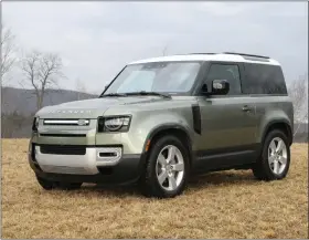  ?? MARC GRASSO/MEDIA NEWS GROUP — BOSTON HERALD ?? The Land Rover Defender 90has a powerful 395horsepo­wer six-cylinder engine that will haul you from here to Oshkosh, Timbuktu and places in between.