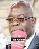  ??  ?? Mr Kakoma