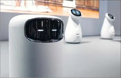  ?? AP PHOTO ?? The Bot Air air filtering robot is on display in the Samsung booth at CES Internatio­nal Tuesdayin Las Vegas.