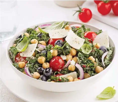 Salade grecque aux pois chiches - 5 ingredients 15 minutes