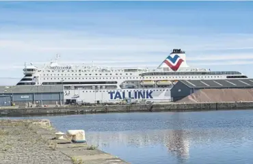  ?? PICTURE: LISA FERGUSON ?? Tallink’s MS Victoria ferry, at Leith Docks, was used to house Ukrainian refugees until last summer