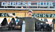  ??  ?? Rural idyll: Alex James on his Oxfordshir­e farm, where he will host the Big Feastival, showcasing his wares at the Cheese Hub, left