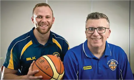  ??  ?? LEADING THE WAY: The Toowoomba Mountainee­rs announced their senior coaches for the 2019 QBL season, with Kabe Ciciolini (left) taking the reins of the women and Danny Breen leading the men.