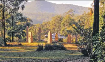  ??  ?? A replica of the Machrie Moor stone circles that have been created in New South Wales.