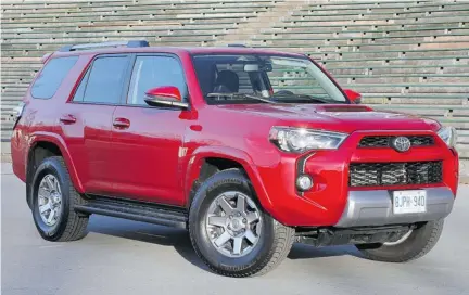  ?? PHOTOS: RUSSELL PURCELL ?? The styling of the Toyota 4Runner is much more aggressive and masculine for 2014.