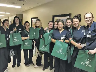  ?? BY BRITTNAY WOOLMAN ?? RCHS Nurse Aide students (from left): Olivia Atkins, Hannah East, Jeyda Weber, Elizabeth Whittaker, Nancy Weghorst, Kayla Butler, Courtney Dodson, Hope Stanton, Melanie Marlor, and Casey Woodward.