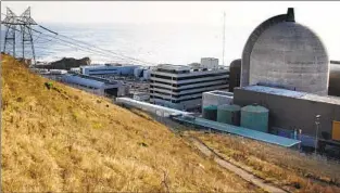  ?? MICHAEL MARIANT AP FILE ?? Democratic legislator­s are considerin­g a proposal that would reject and replace Gov. Gavin Newsom’s plan to extend the lifespan of Pacific Gas & Electric’s Diablo Canyon nuclear power plant.