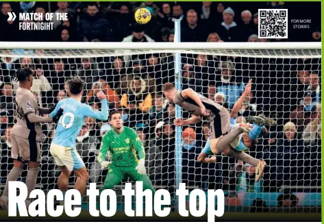  ?? AP ?? Last gasp: Manchester City seemed to have had the match in the bag courtesy a Jack Grealish goal in the 81st minute, only for Dejan Kulusevski (foreground, right) to equalise nine minutes later.