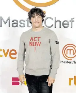  ?? RTVE ?? Jordi Cruz, en la presentaci­ón de ‘Masterchef 9’. ((