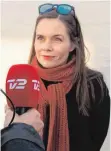  ?? FOTO: AFP ?? Für ein Dreierbünd­nis unter Opposition­sführerin Katrin Jakobsdott­ir reicht es nicht.