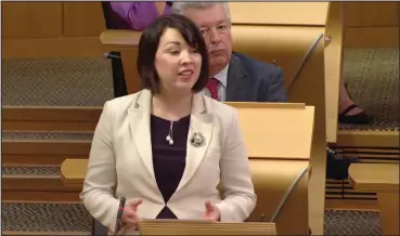  ??  ?? Labour MSP Monica Lennon says a cultural change is required over consuming alcohol