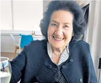  ?? ?? Erica Lustigprea­n celebratin­g her 92nd birthday: she was unable to join the revelry of VE-DAY, only recalling vomiting with relief that she was safe from exterminat­ion