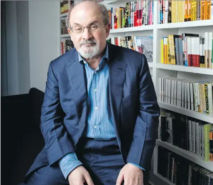  ?? BRIAN HARKIN ?? Donald Trump’s resemblanc­e to a character in Salman Rushdie’s new book, The Golden House, is no accident, “but he’s not really what the novel is about,” the author says. “He’s in there because I wanted to make some points about how cartoon villains are...