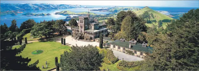  ?? PHOTO SUPPLIED BY CLEO PASKAL ?? Larnach Castle, above, looks right at home amid the splendid New Zealand countrysid­e. The impressive structure was built William Larnach back in 1871 and sits on the southern tip of the country.