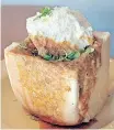  ?? ?? A BUNNY chow is made from half a loaf of bread with the inside scooped out and kept to dip in the gravy. | Jason Boud