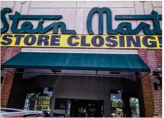  ?? JIMNOELKER/STAFF ?? SteinMart at Town& Country Shopping Center decided to go out of business after fifilling for bankruptcy Aug. 12. The retailer, Town& Country’s largest tenant, has been located in the Kettering shopping center since 1992.