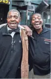  ?? MARK WEBER, THE COMMERCIAL APPEAL ?? Longtime Rendezvous waiters Robert Newman, left, and Percy Norris will retire after 53 and 48 years of service, respective­ly.