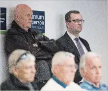  ?? JULIE JOCSAK THE ST. CATHARINES STANDARD ?? Robert D'Amboise, top right, policy director for the regional chair, is shown at a March council meeting.