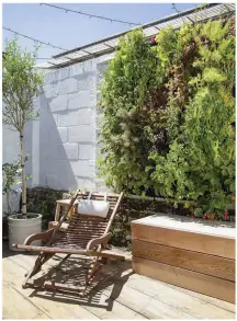  ??  ?? Though they halved the size of the garden for the extension, the couple gained an open-plan, outsidemee­ts-inside area to relax in