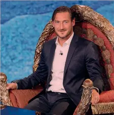  ?? ANSA ?? Francesco Totti, 42 anni, ex capitano e simbolo della Roma