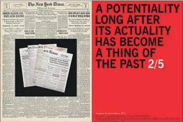  ?? Susan Silton ?? AN EARLIER artwork by Susan Silton tracked how the U. S. media covered the rise of Nazis in Germany.