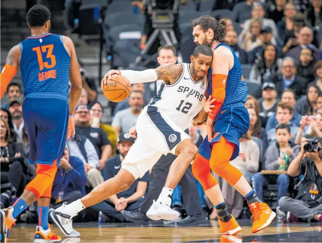  ?? Photo / Getty Images ?? Kiwi Steven Adams focuses on his core and base so he can plant himself as an immovable object in the paint for OKC in the NBA.