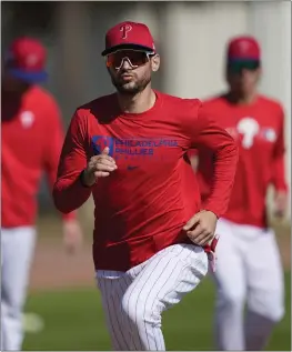  ?? DAVID J. PHILLIP – THE ASSOCIATED PRESS ?? Phillies shortstop Trea Turner, who signed an 11-year, $300million contract during the offseason, works out with his new club at its spring training camp in Clearwater, Fla.