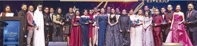  ??  ?? Individual category winners of The Filipino Times Awards 2019.