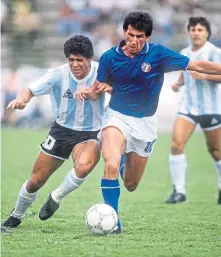  ?? ?? Bagni and Maradona at the Mexico 1986 World Cup.