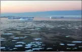  ??  ?? Ice floes in Antarctica’s Vincennes Bay