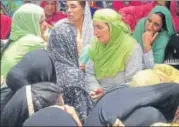  ?? HT ?? Relatives of slain soldier, Aurangzeb, in Salani village, of Poonch.