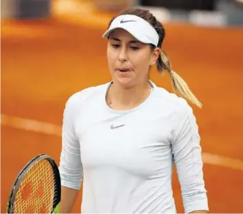  ?? FRESHFOCUS ?? Belinda Bencic erlebt beim Heimturnie­r in Lugano mit dem Erstrunden-Aus einen Rückschlag.