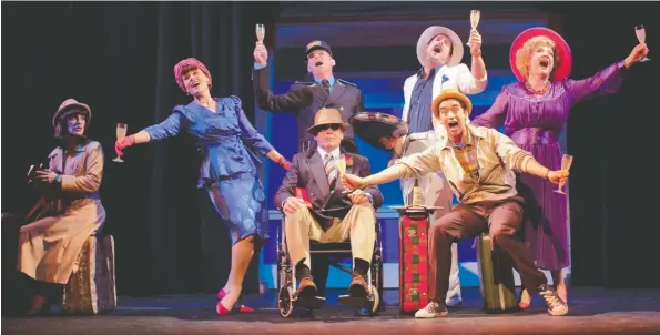  ?? [SUBMITTED] ?? Rob Bridel, Billy Lake and company in the Drayton Entertainm­ent production of Lucky Stiff, now on stage at the St. Jacobs Country Playhouse.