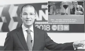  ??  ?? Responde. En otro video Ricardo Anaya destacó que el “ataque” fue porque señaló como corrupto a Peña Nieto.