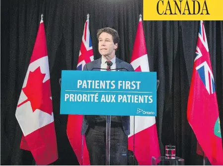  ??  ?? ERNEST DOROSZUK / POSTMEDIA NEWS FILES Ontario Health Minister Eric Hoskins says that forcing drug companies to publicly divulge the payments they make to health-care profession­als will boost transparen­cy in the system. Studies have suggested that such...