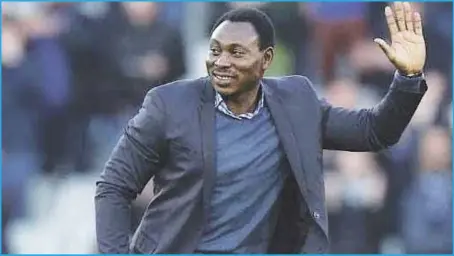  ??  ?? Former Super Eagles forward, Daniel Amokachi now Nigeria’s Football Ambassador