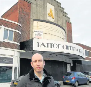  ??  ?? ●●Councillor Iain Roberts outside the Tatton Cinema