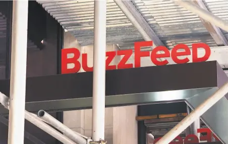  ?? Ted Shaffrey / Associated Press ?? BuzzFeed is buying HuffPost from Verizon as part of a larger stock deal involving the wireless giant. Terms were not disclosed.