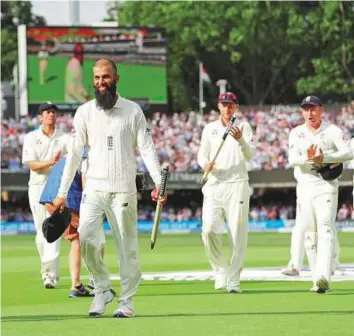  ?? AP/PTI ?? Moeen Ali’s match figures of 10 for 112 allied to a first-innings 87 helped him move above England teammate Ben Stokes into fourth place in the ICC’s list of leading Test all-rounders.